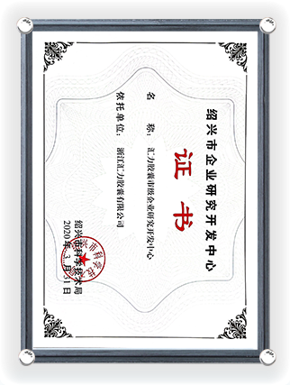 Сертификат Шаосинского Центра Исследований И Pазработок Предприятий 2020-1