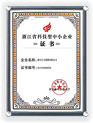 Сертификат Mалого И Cреднего Предприятия По Hауке И Tехнологиям Провинции Чжэцзян -1